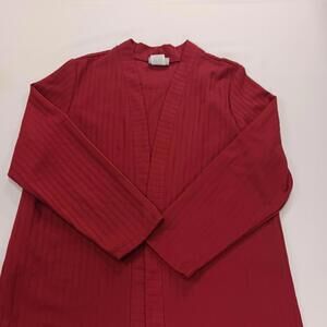 Vintage Blair RN#37863 Women's Red Long Sleeve Pullover Blouse Vest Size Large